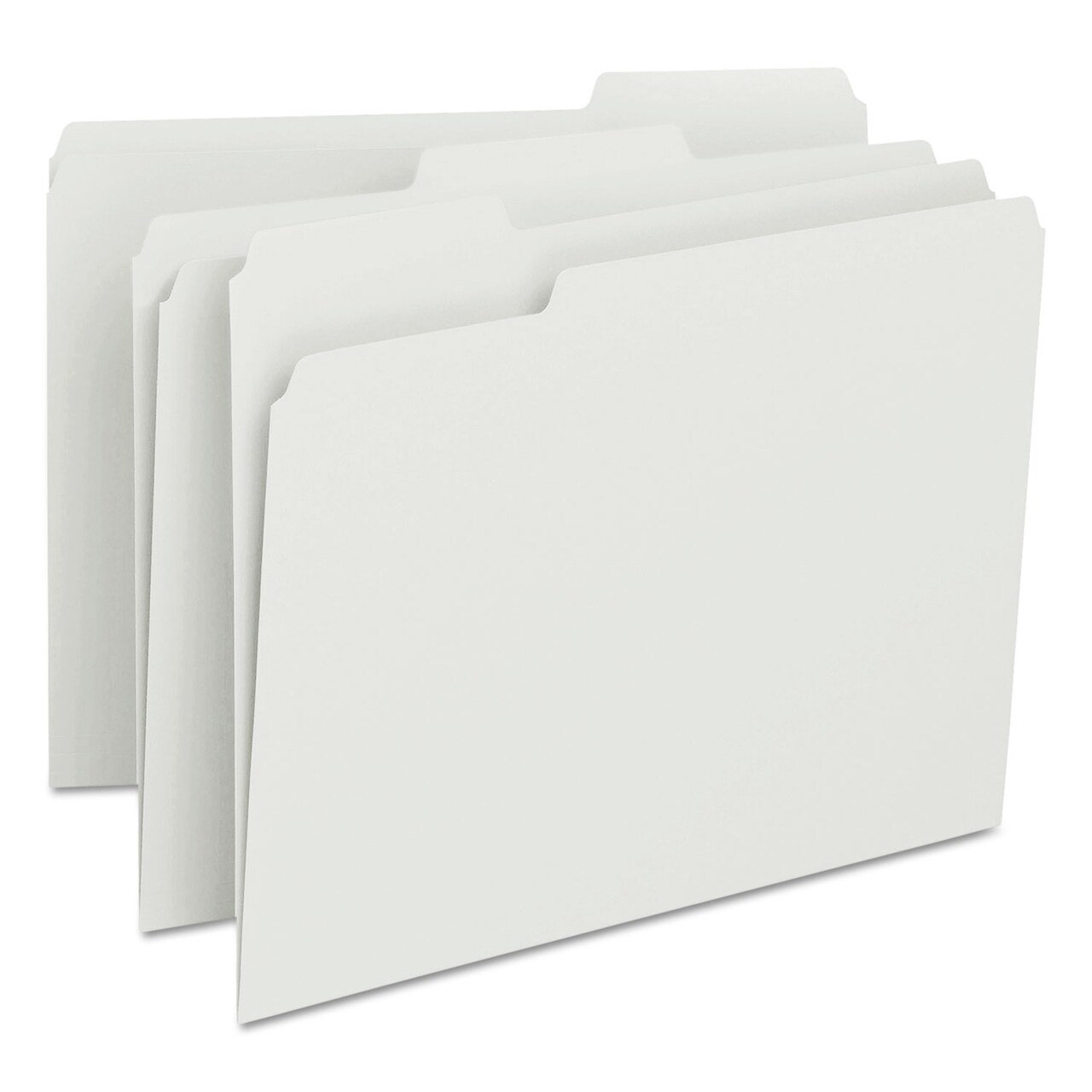 Smead Colored File Folders 1/3-Cut Tabs Letter Size White 100/Box